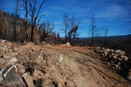 Image of the flat area at the top of the hill