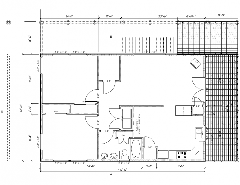 Floor plan of the living space above the garage