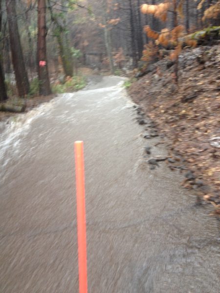 Image of a driveway covered with swift whitewater