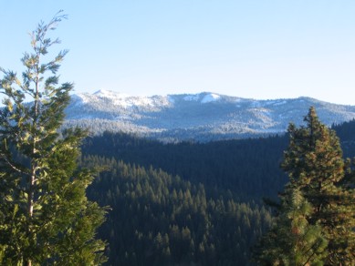 Winter view of Raymond Mountain